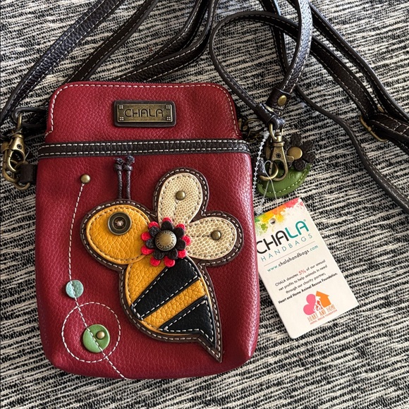 Chala Handbags - Chala Crossbody Bag with Bee Accents
